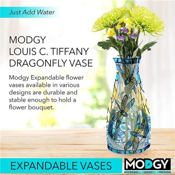 MODGY Expandable Flower Vase Plastic Decorative Modern Vases for Flowers - Picture 2 of 7